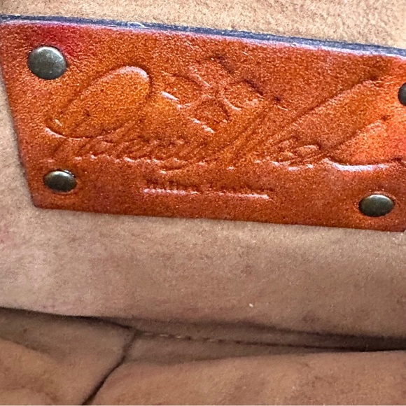 Patricia Nash Handbag Floral Leather Zip Closure Red - Picture 3 of 5